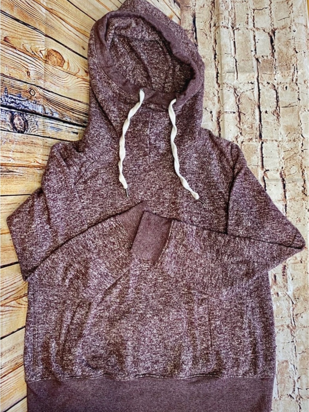 Cozy Women's Marled Hooded Pullover Sweater